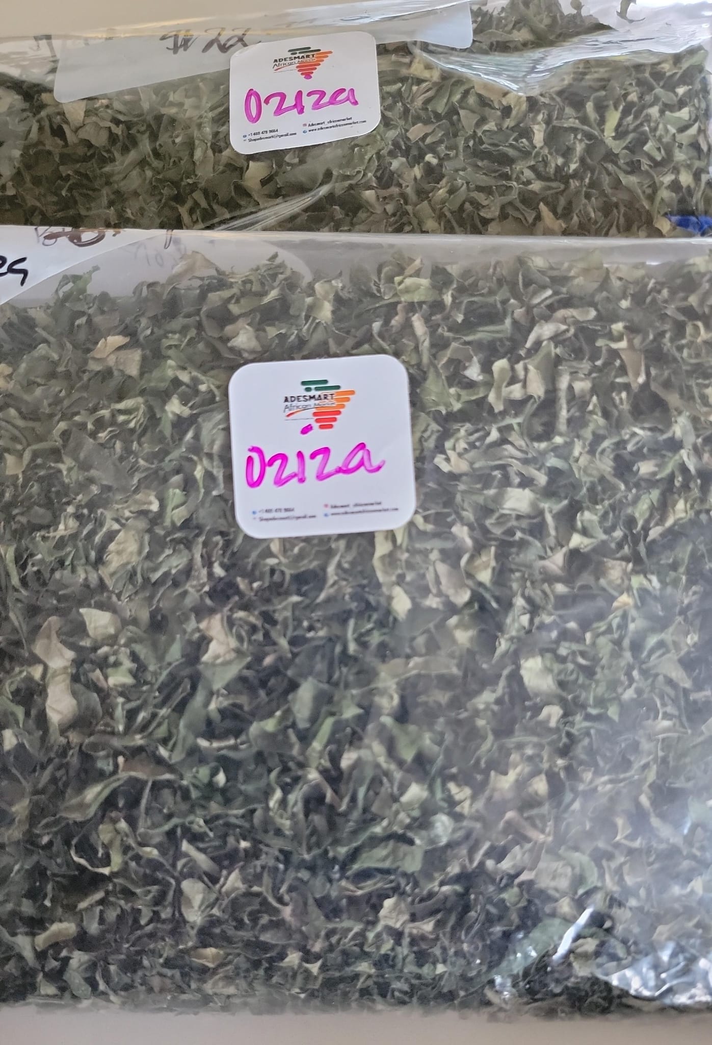 Dry oziza leafs